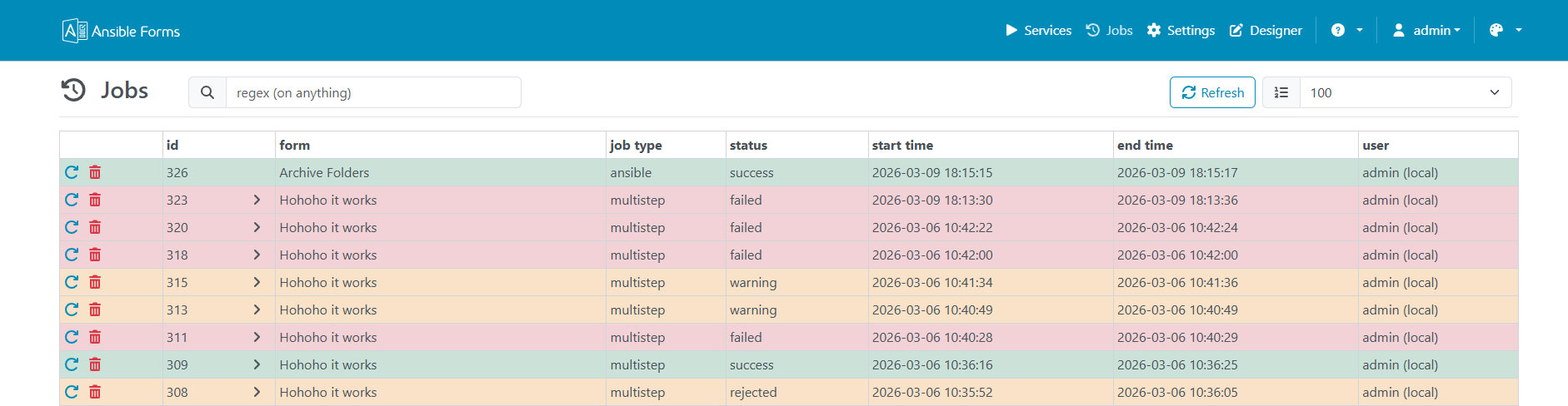 Job Logs